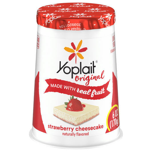Yoplait Original Strawberry Cheesecake Low Fat Yogurt, 6 oz Yogurt Cup
