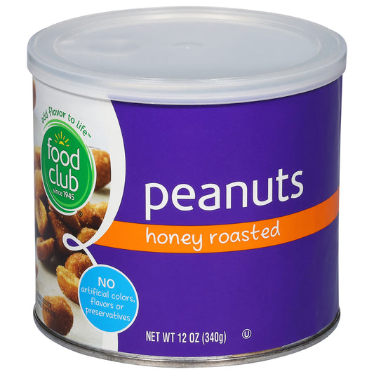 Food Club Honey Roasted Peanuts 12 oz