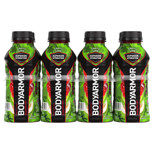 BODYARMOR SuperDrink Cherry Lime Bottles, 12 fl oz, 8 Pack