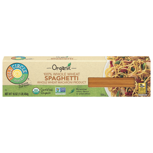 Full Circle Market Organic 100% Whole Wheat Spaghetti 16 oz