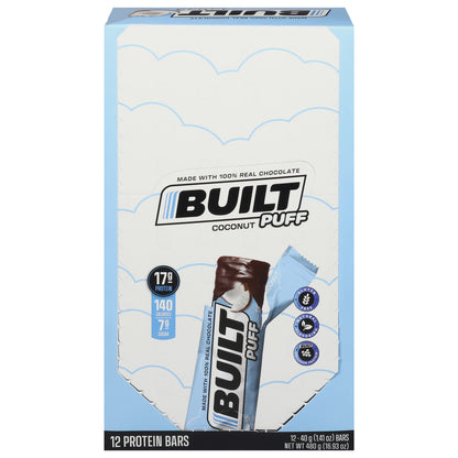 Built Puff Coconut Protein Bars 12 - 40 g Bars