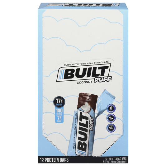 Built Puff Coconut Protein Bars 12 - 40 g Bars