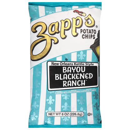 Zapp's New Orleans Kettle Style Bayou Blackened Ranch Potato Chips 8 oz