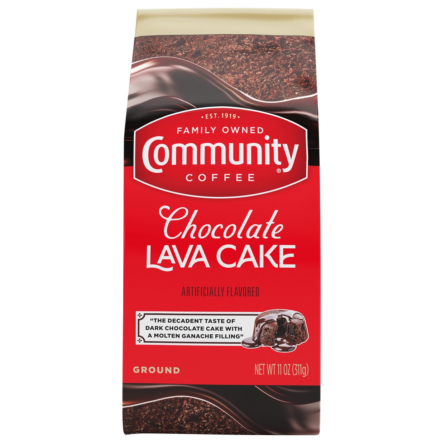 Community® Coffee Chocolate Lava Cake Medium Roast Ground 11 oz Gable Top