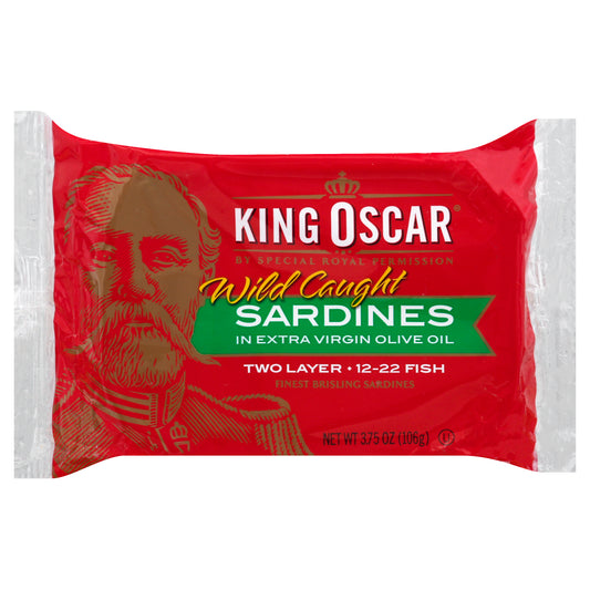 King Oscar Wild Caught Sardines in Extra Virgin Olive Oil 3.75 oz