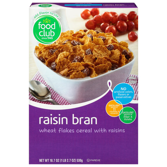 Food Club Raisin Bran Cereal 18.7 oz