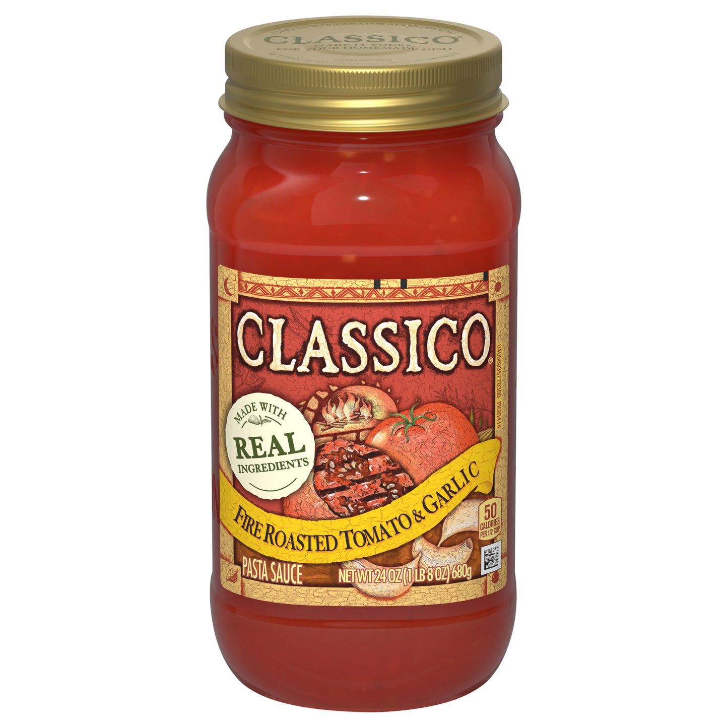 Classico Fire Roasted Tomato & Garlic Pasta Sauce, 24 oz. Jar