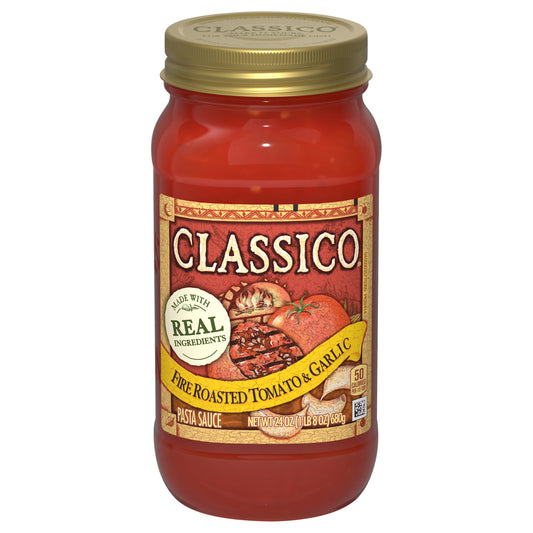 Classico Fire Roasted Tomato & Garlic Pasta Sauce, 24 oz. Jar