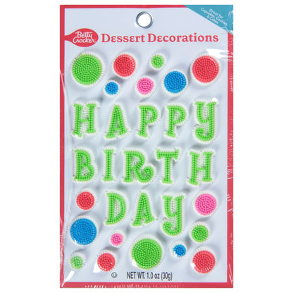 Betty Crocker Happy Birthday Dessert Decorations 1.0 oz
