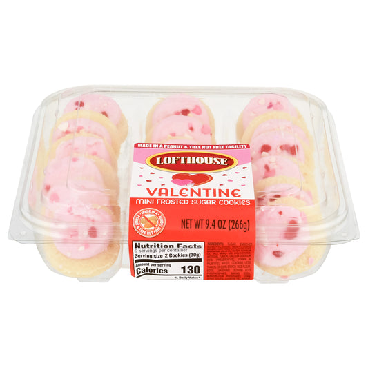 Lofthouse Valentine Mini Frosted Sugar Cookies 9.4 oz
