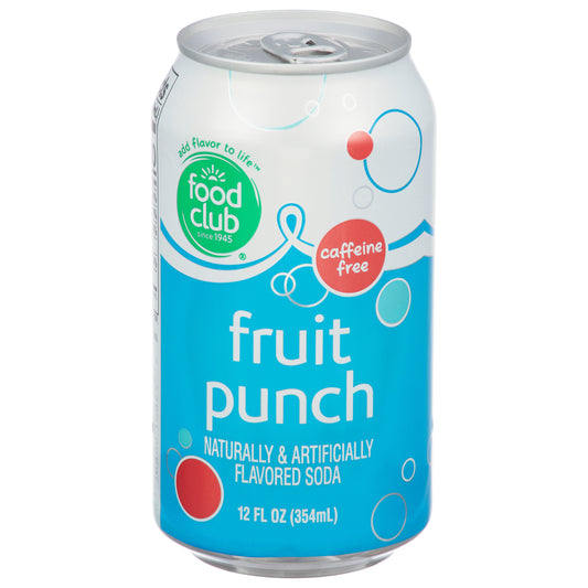 Food Club Caffeine Free Fruit Punch Soda 12 fl oz