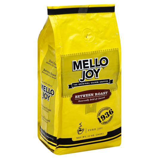 Mello Joy Coffee 12 oz - BETWEEN ROAST Reservedly Bold & Smooth