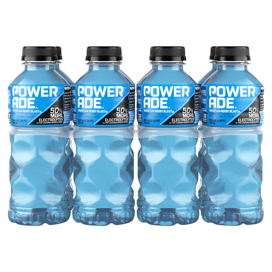 POWERADE Mountain Berry Blast Sports Drink, 20 fl oz (Pack of 8)