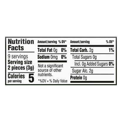 ECLIPSE Spearmint Sugar Free Chewing Gum, Single Pack, 18 Piece