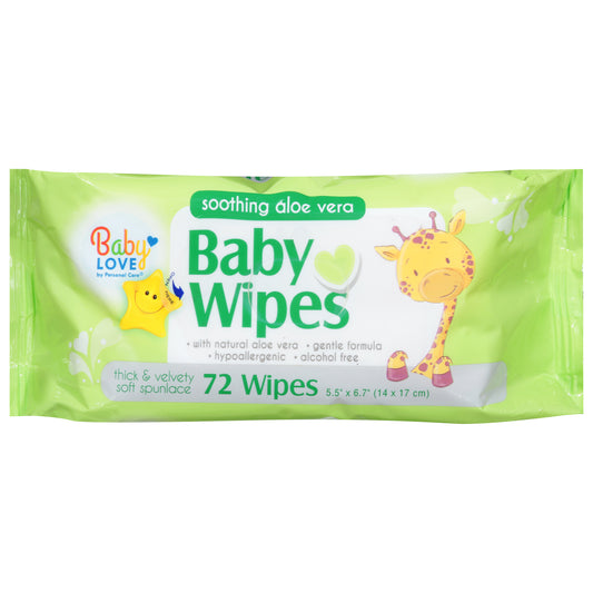 Baby Love Soothing Aloe Vera Baby Wipes 72 ea