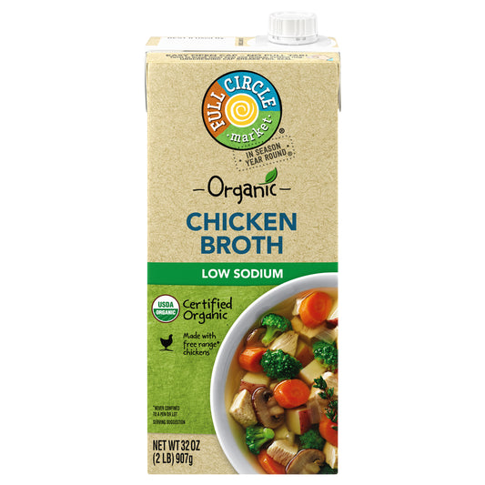 Full Circle Market Organic Low Sodium Chicken Broth 32 oz