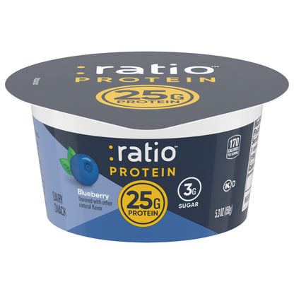 Ratio Yogurt Protein Cultured Dairy Snack, Blueberry, 25g Protein, 5.3 OZ