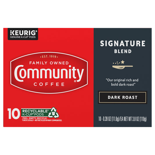 Community® Coffee Signature Blend Dark Roast Keurig® K-Cup® Pods 10 ct Box