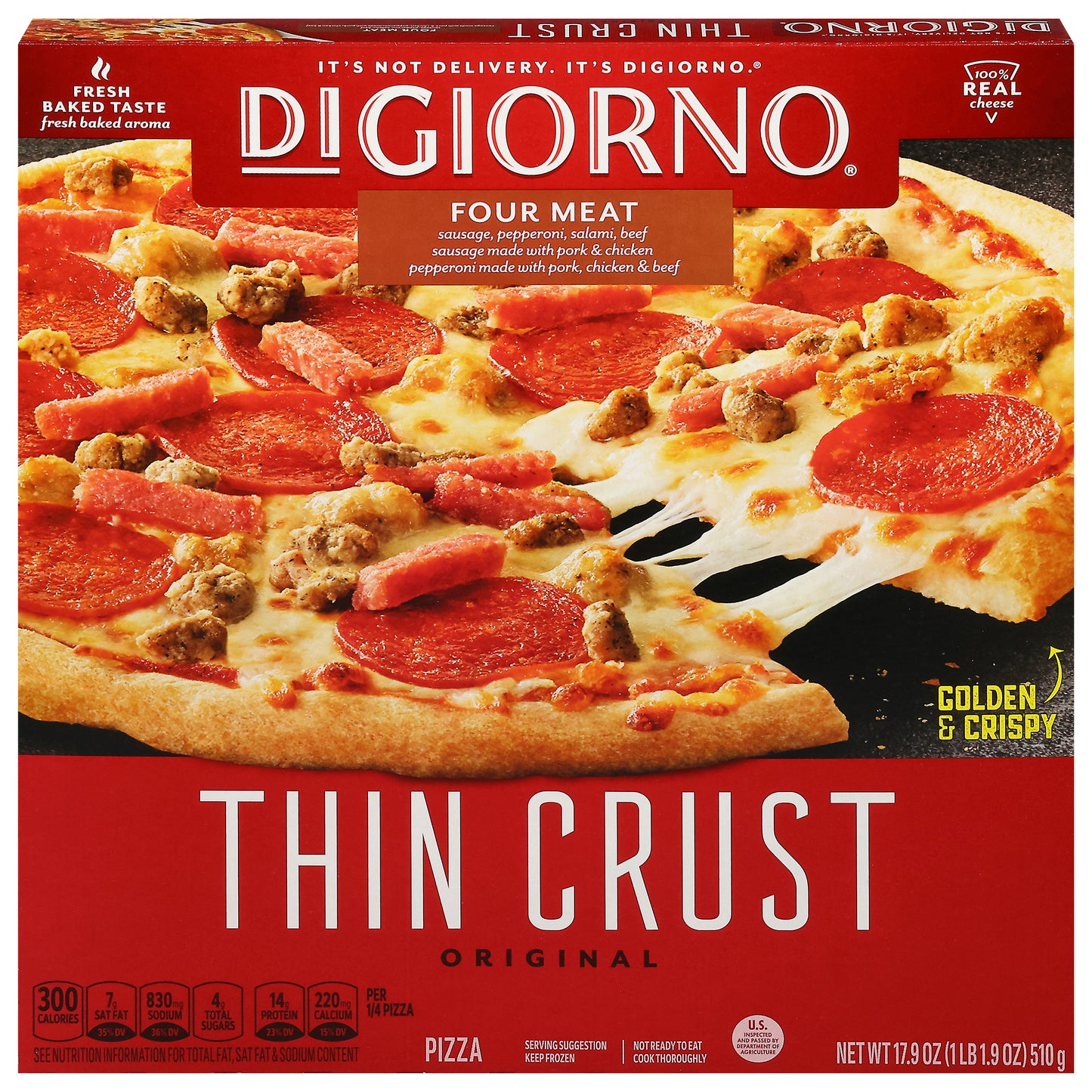 DiGiorno Original Thin Crust Four Meat Pizza 17.9 oz