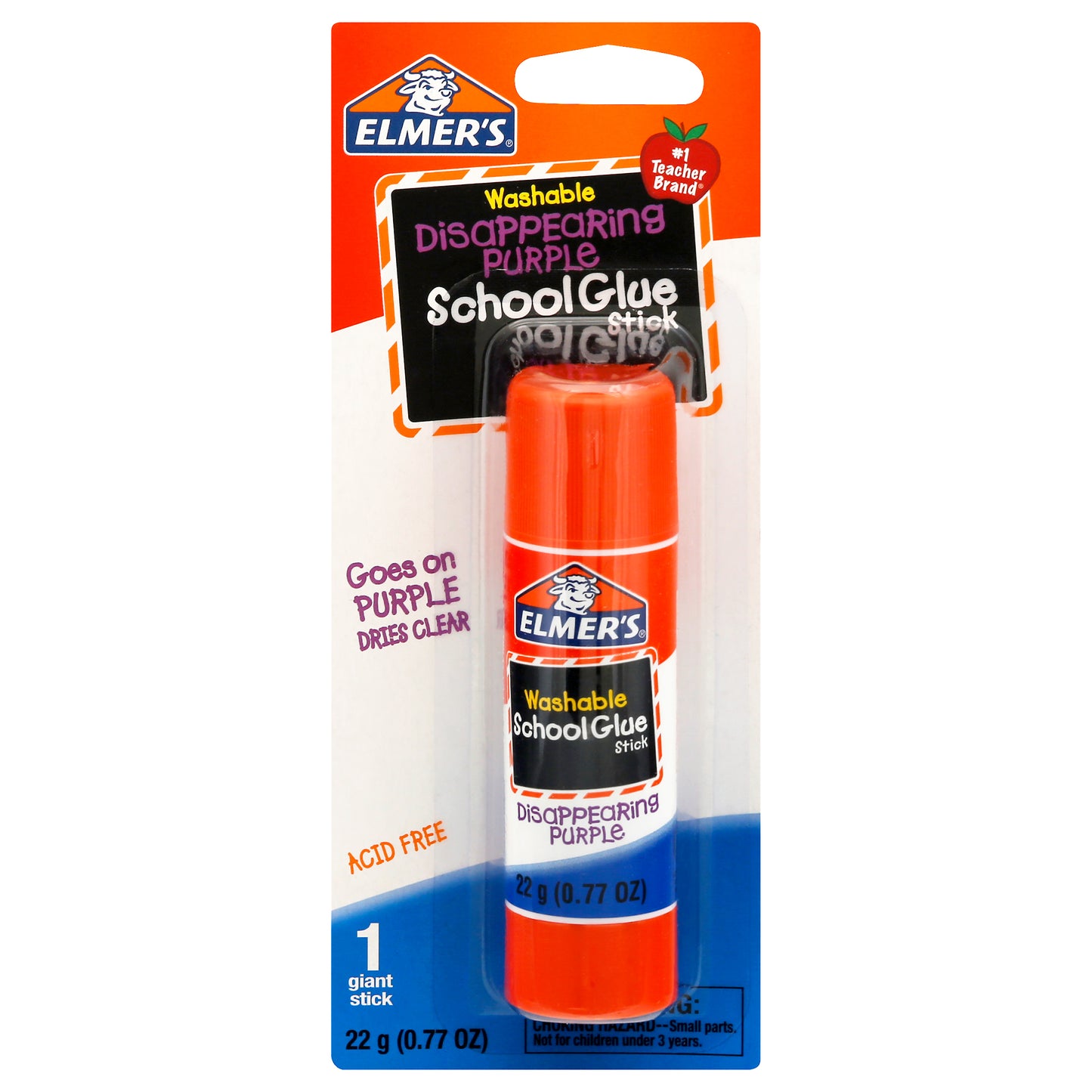 Elmers Washable Disappearing Purple School Glue Stick 1 ea