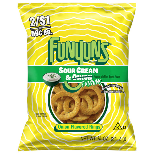 Funyuns Onion Flavored Rings Sour Cream & Onion 3/4 Oz
