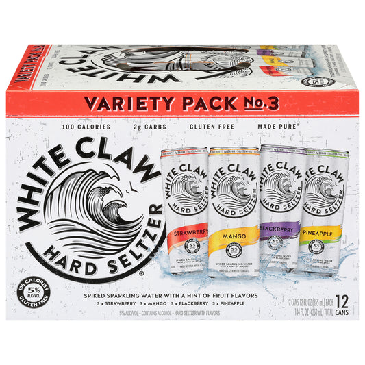 White Claw Hard Seltzer Hard Seltzer Variety Pack 12 - 12 fl oz Cans