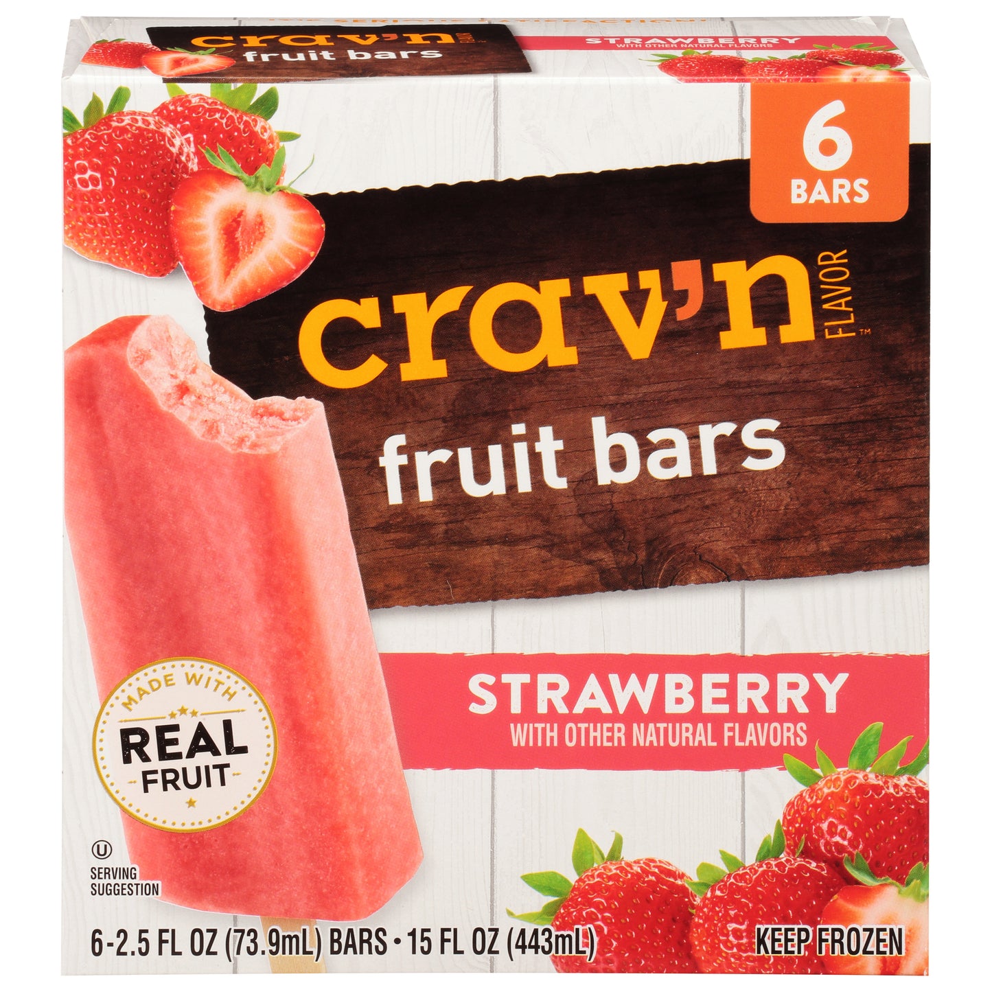 Crav'n Flavor Strawberry Fruit Bars 6 ea