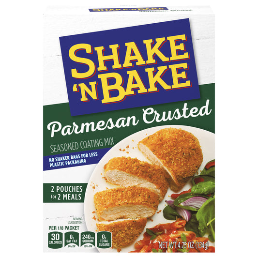 Shake 'N Bake Parmesan Crusted Seasoned Coating Mix, 4.75 oz Box, 2 ct Packets