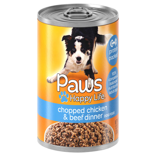 Paws Happy Life Chopped Chicken & Beef Dinner Dog Food 13.2 oz