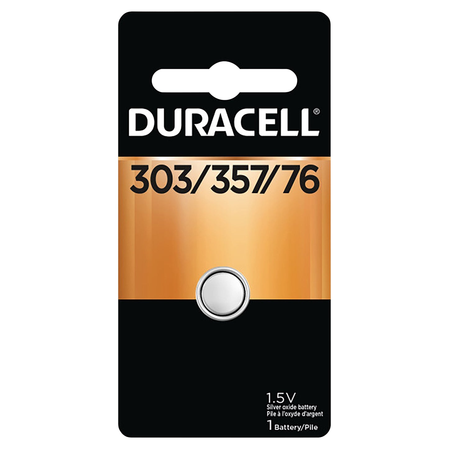 Duracell 303/357 1.5V Silver Oxide Battery, 1/Pack