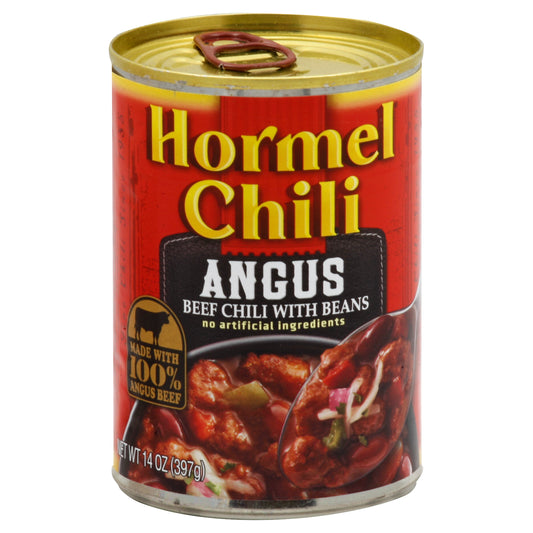 Hormel Chili 14 oz - ANGUS BEEF CHILI WITH BEANS