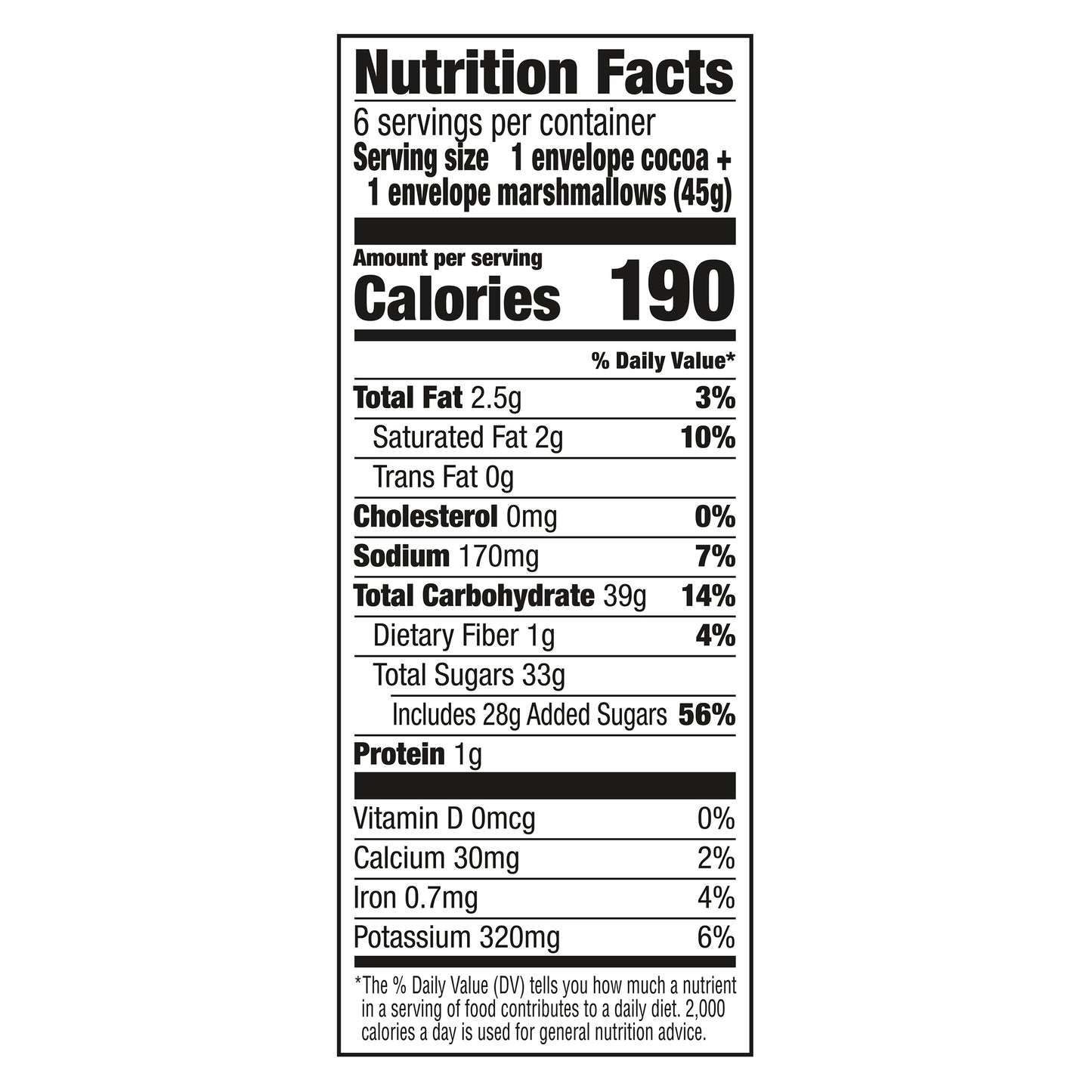 Swiss Miss Marshmallow Lovers Hot Cocoa Mix, 6 Count Hot Cocoa Mix Packets (8 Pack)