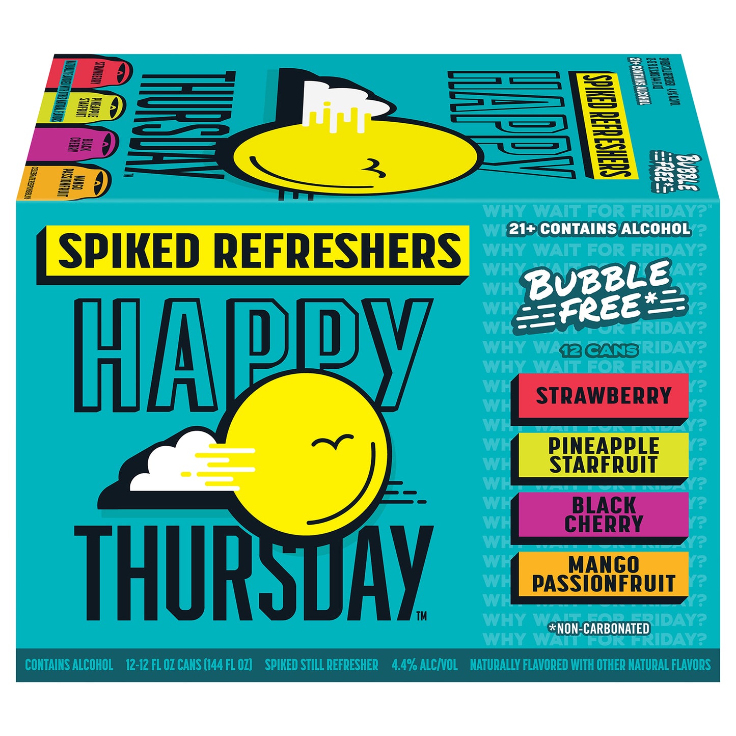 Happy Thursday Bubble Free Assorted Spiked Refreshers 12 - 12 fl oz Cans