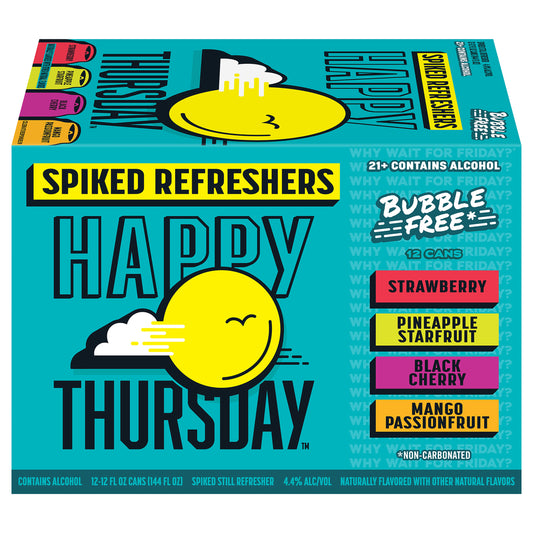 Happy Thursday Bubble Free Assorted Spiked Refreshers 12 - 12 fl oz Cans