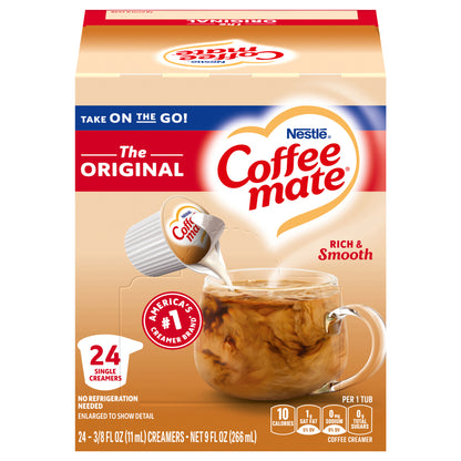 Nestle Coffee Mate Original Liquid Coffee Creamer Singles, 24 Count 9 fl oz.