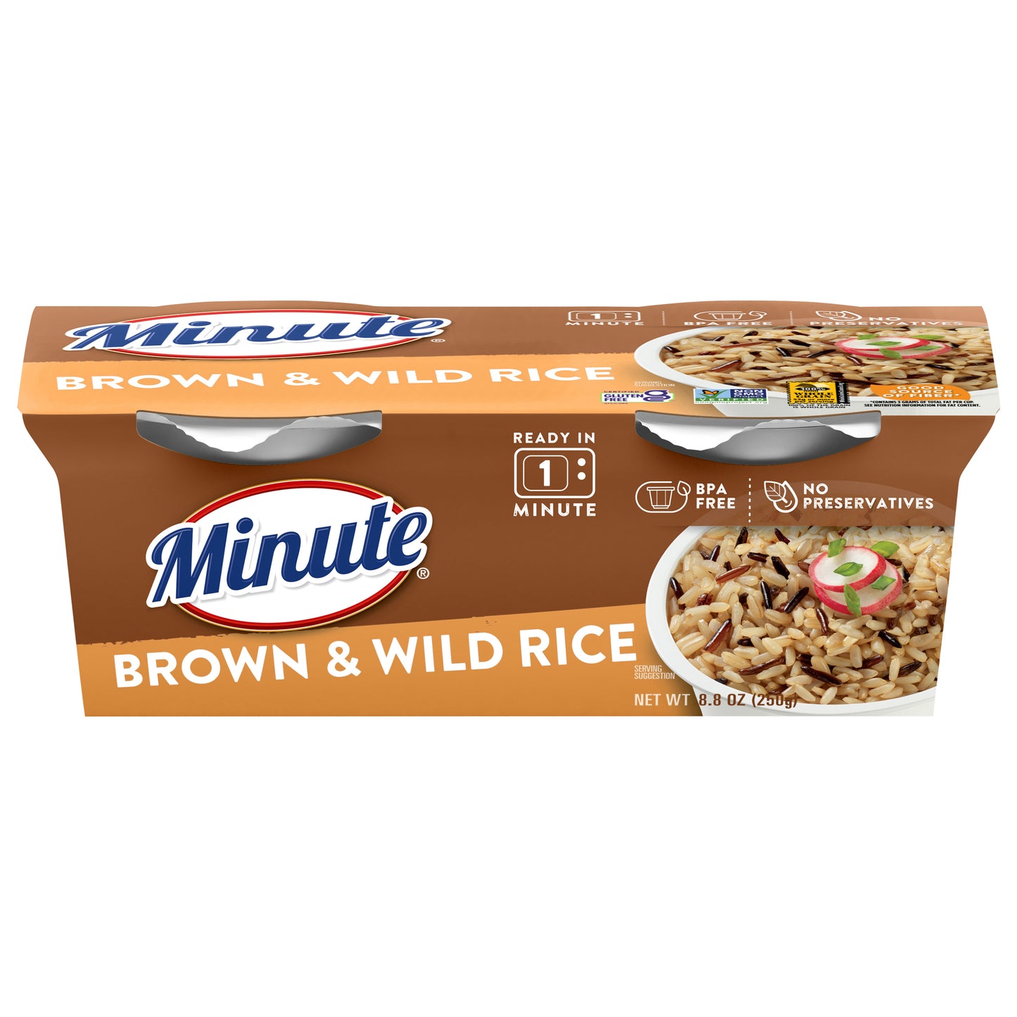 Minute Ready to Serve Brown & Wild Rice, Gluten Free, 8.8 oz