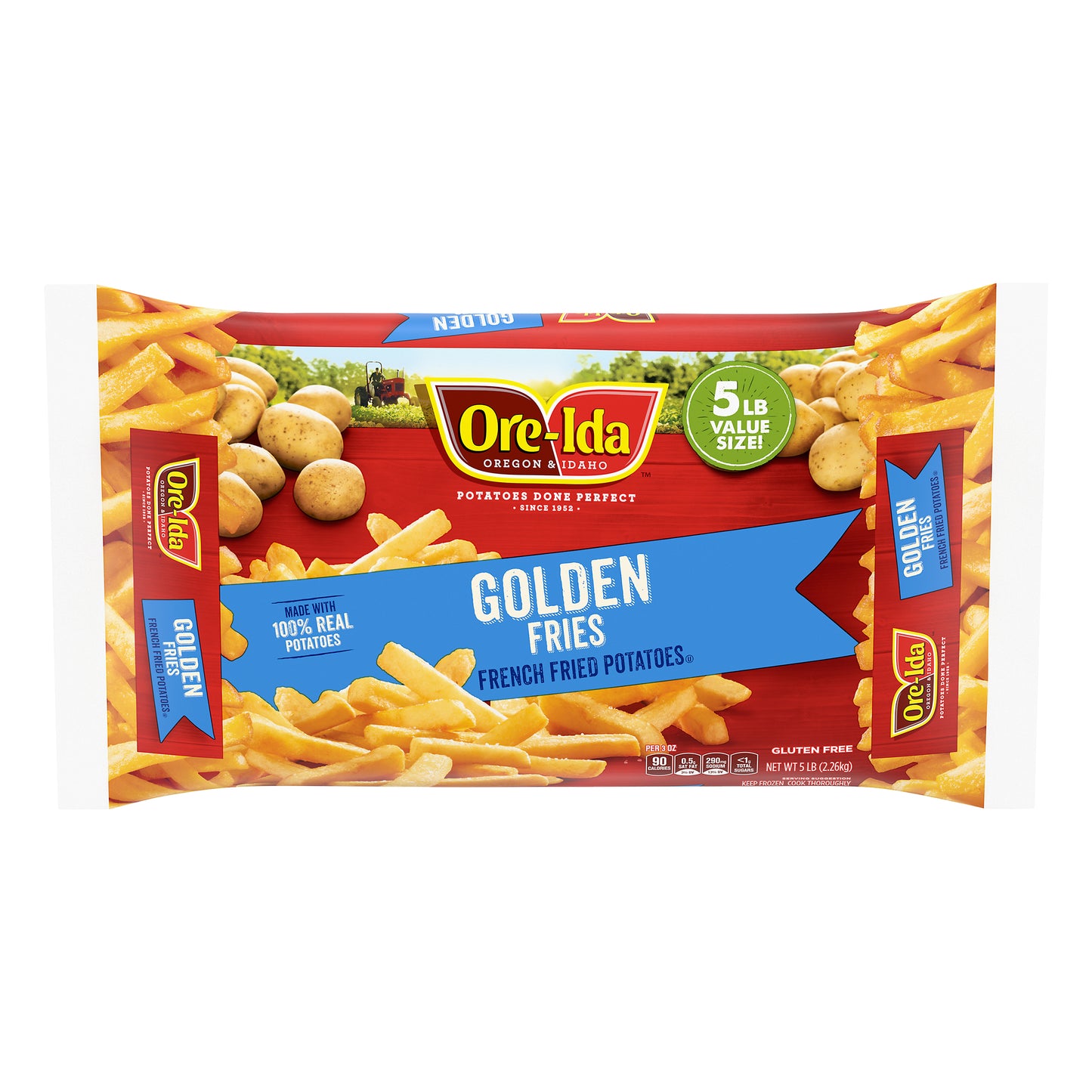 Ore-Ida Golden French Fries Fried Frozen Potatoes Value Size, 5 lb Bag