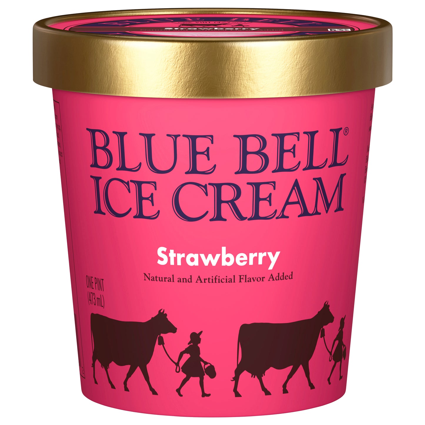 Blue Bell Strawberry Ice Cream 1 pt