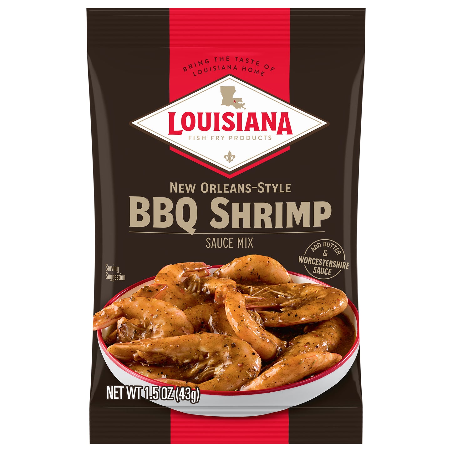 Louisiana Fish Fry Products New Orleans-Style BBQ Shrimp Sauce Mix 1.5 oz