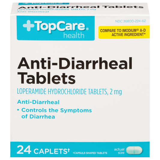 TopCare Health 2 mg Anti-Diarrheal 24 Caplets
