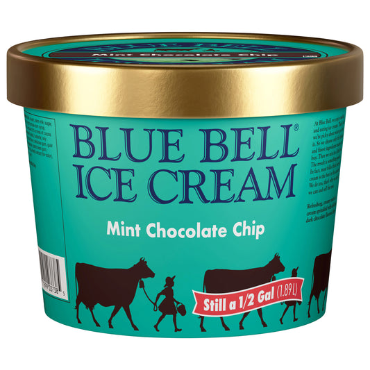 Blue Bell Mint Chocolate Chip Ice Cream 0.50 gal