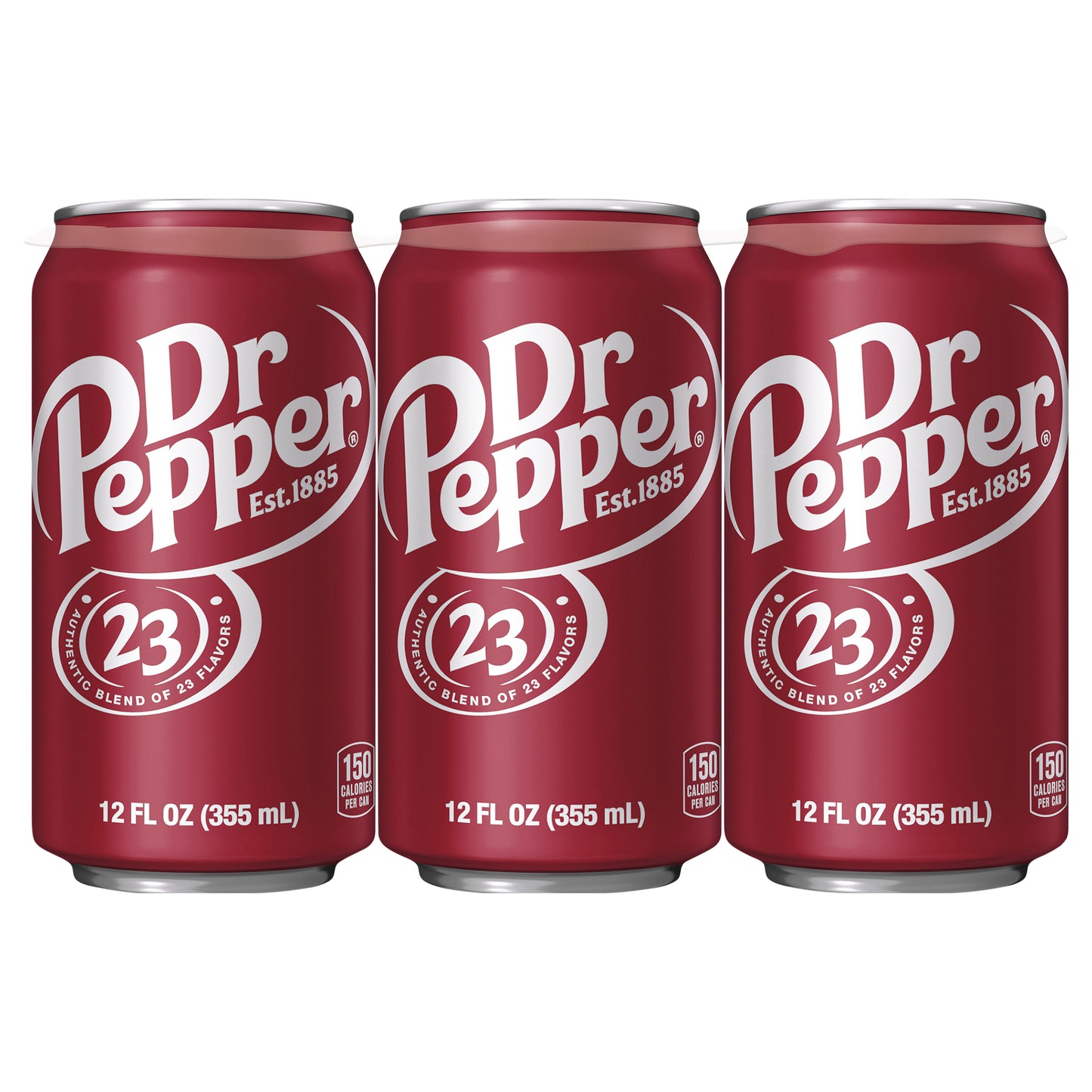 Dr Pepper Soda, 12 fl oz cans, 6 pack