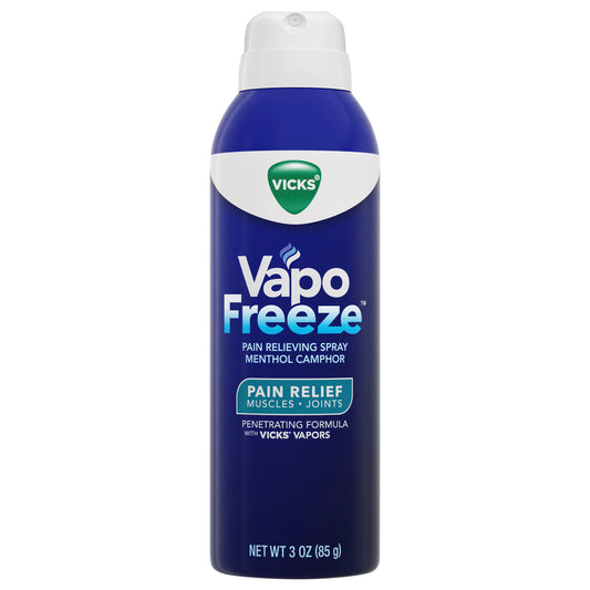 Vicks VapoFreeze Topical Pain Spray 3.0oz, Maximum Strength Menthol+ for Muscle Pain Relief, Joint Pain Relief, Knee Pain Relief, Back Pain Relief, Spray for Pain Relief, Topical pain Relief