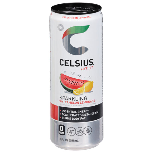 Celsius Live Fit Sparkling Watermelon Lemonade Energy Drink 12 fl oz