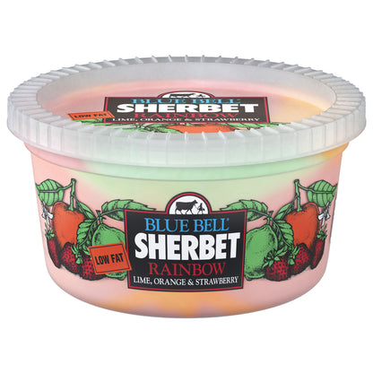 Blue Bell Low Fat Rainbow Sherbet 1 qt