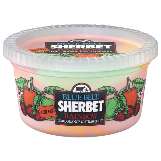 Blue Bell Low Fat Rainbow Sherbet 1 qt