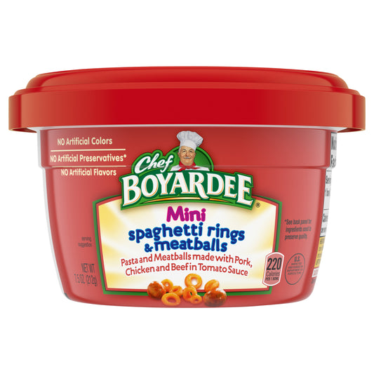 Chef Boyardee Mini-Bites Spaghetti Rings & Meatballs, 7.5 Oz.