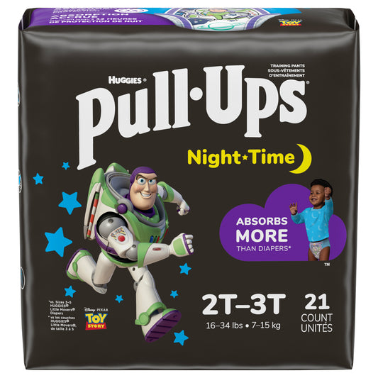 Pull-Ups Boys' Night-Time Potty Training Pants, 2T-3T, 21 Ct