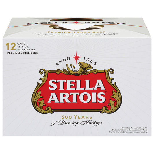Stella Artois Premium Lager Beer 12 - 12 fl oz Cans