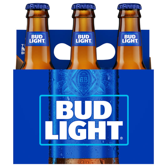 Bud Light Beer Mini 6 - 7 fl oz Bottles